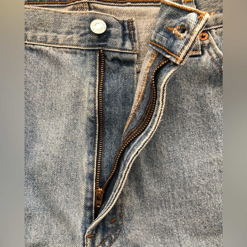 Mens 550 Relaxed Fit Levis Strauss Straight Med Blue Stonewash Denim Jea… - Picture 9 of 10